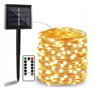SLNEČNÉ GARLANDOVÉ DRÔTOVÉ ZÁHRADNÉ SVETLÁ DEKORÁCIA VIANOČNÉHO STROMČEKA 1000 LED DIAĽK.